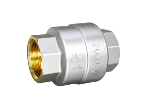 Клапан обратный 1/2" пружинный латунный шток LD Pride 58.15. Ру 40. В-В (24)