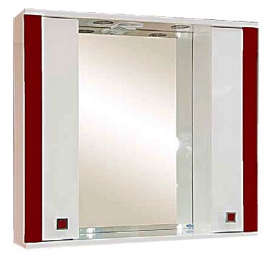 Палермо -80 зеркало-шкаф   (свет) красное