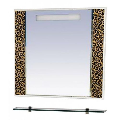 Марокко - 90 Зеркало белое с полочкой  (орнамент)