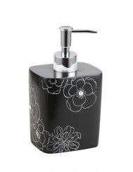 Дозатор д/жидкого мыла черный цветок (20817) 