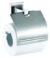 Держатель д/туалетной бумаги металл. хром с крышкой бронза (HB8403-4)