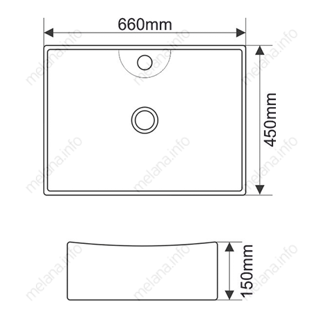 Умывальник фигурный 7235 MELANA