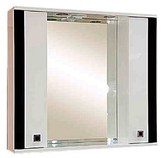 Палермо -80 зеркало-шкаф   (свет) черное