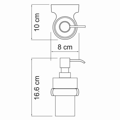Диспенсер к стене хром Wasser Kraft К-6899