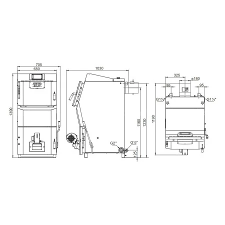 Котел твердотоп. ZOTA Bulat -Turbo 48 ВЫГОДА!