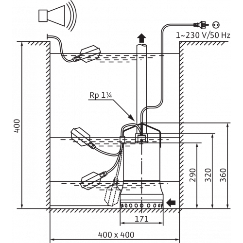 Насос TSW 32/11-A (6045166) дренажный