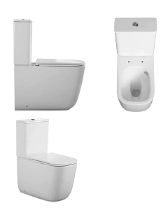 Унитаз-компакт Cerutti SPA "ALVARO Tornado" безободковый сид.дюропл. м/лифт CT11089