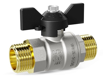 Кран шаровый LD Pride 47.25. НН Ду 25 Ру40 бабочка (6)