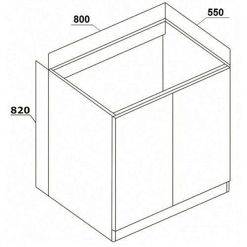 Подстолье универсальное 0,6*0,8 шимо светлый