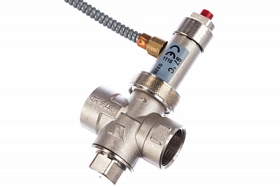 Термоклапан для твердотопливных котлов 1/2", капиляр 1300 мм (SVS-0007-000015) STOUT/ WATTS