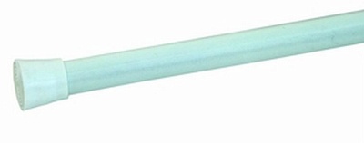 Карниз для ванной 1,1- 2,0м белый без колец, металлический (10011)