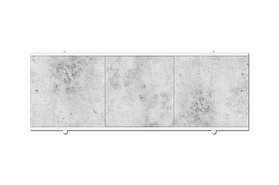 Экран д/ванны 1,48м (алюм.каркас) серый бетон (МетаКам)