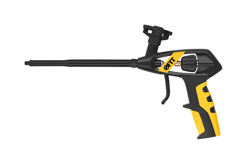 Пистолет д/монт.пены FIT ПРОФИ, усиленный, прорезиненная ручка, тефлоновое покрытие (14286)