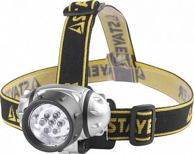 Фонарь "STAYER" налобный светодиодный, 7 LED, 3 режима, 3ААА 56572