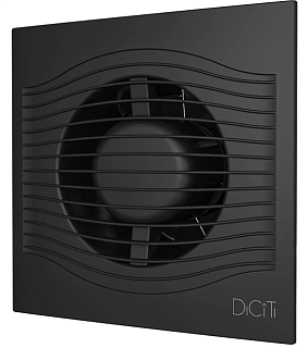 Вентилятор SLIM 4C Matt black осевой c обр.клапаном Ду100 (настенный,потолочный) (20)
