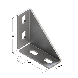 Угол усиленный TAH 100*100 38-41 4F4 (20 шт/10кор) (09264001)