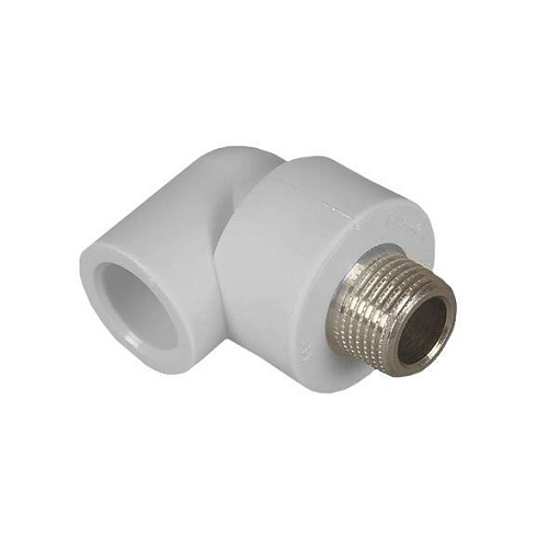 Колено  25*3/4нар.р. белый (60) ФД-plast