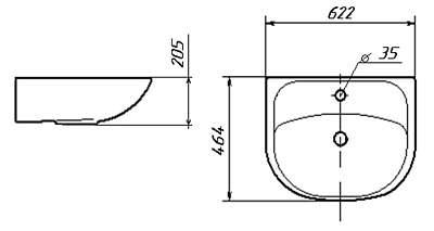 Комплект мебели 60 "Амур-60" напольная 2 дв. MISTY (ум.Уют,60)