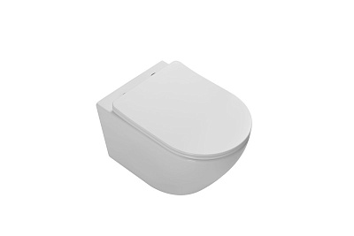 Унитаз подвесной безободковый Vincea "Globo" TORNADO белый сиденье slim м/л  VT1-14T ВЫГОДА!!