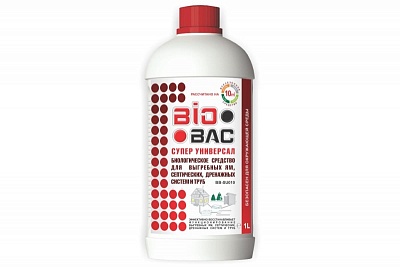 Биобак BB-SU0 Биологически активное средство для выгр. ям, септиков, дренажных систем и труб (1л)