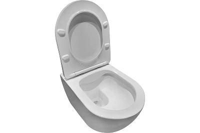 Унитаз подвесной безободковый Vincea "Esse" белый .сиденье slim м/л  VT1-211 ВЫГОДА!!