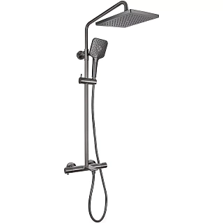Душ. система KAISER Serio с термостатом воронёная сталь (05382-15)