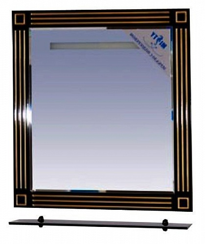 Venezia - 90 Зеркало с полочкой черное патина