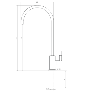 Кран для чистой воды Барьер белый матовый А028Р07
