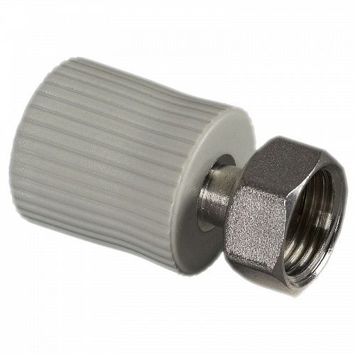 Переходник с мет.с накид. гайкой 20х3/4"  FV-Plast