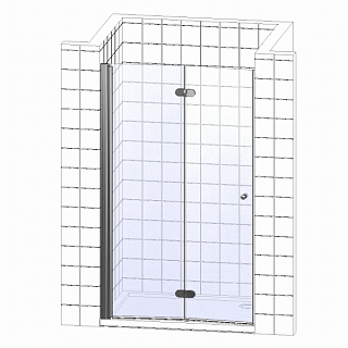 Дверь для душа WasserKraft Weser 0,9х2,0 складной мех.нерж, стекло 6мм WasserSchutz  78F04