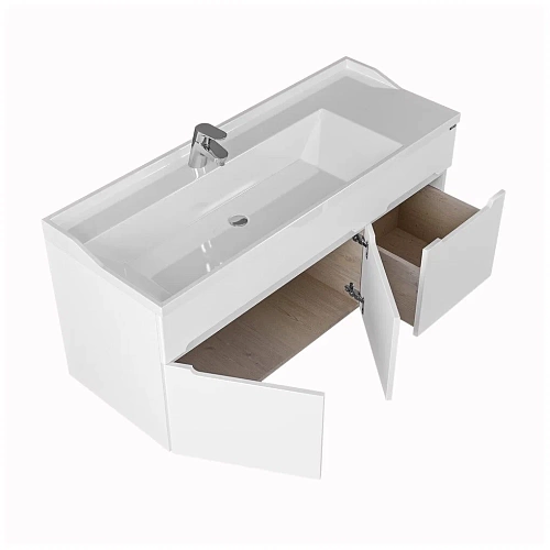 Комплект мебели 120 "Лондон-120" белая 1 яшик, 2 двери подвесная СанТа  (ум.Сириус-120)