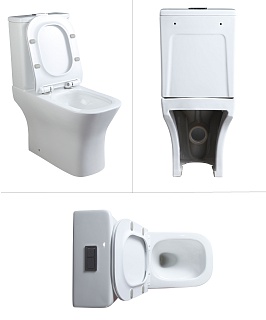 Унитаз-компакт Cerutti SPA "VETTORE Tornado" безободковый сид.дюропл. м/лифт CT10816 