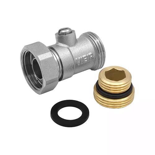 Узел нижнего подключения для радиатора раздельный прямой 3/4"x1/2"  VR1155  VIEIR (100/1шт)