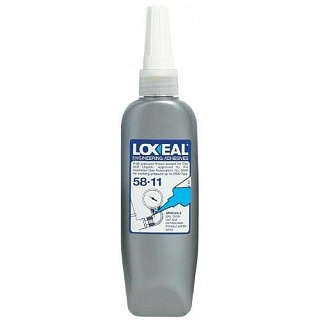 Клей LOXEAL 58-11 (100мл) (гермет.резьб.)(Dmax=M80, -55*C..+150*C,зазор 0,30мм) вода,газ,кислород