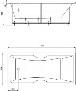 Ванна акриловая Феникс 180х85