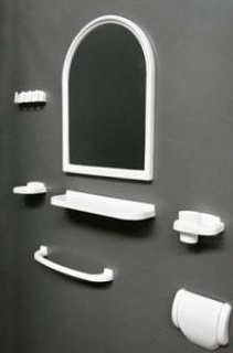 Зеркало в наборе д/ванной комнаты арка белый
