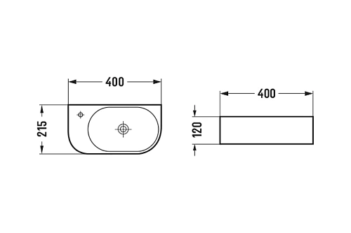 Умывальник Vincea VBS-506R, подвесная, правая