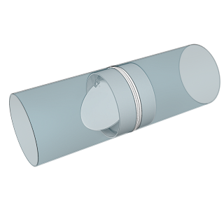 Соединитель 12,5СКПО с обратным клапаном пластик,D125 (12)