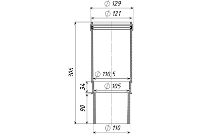 Патрубок компенсационный 110 ТП-110