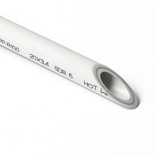 Труба  (SDR 6) 75*12,5 арм. алюминием по середине DUO белый (12) ПРО АКВА (РА39020)
