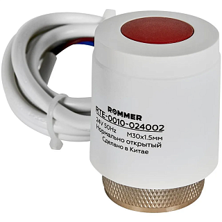 Сервопривод электротермический компактный 24 В, НО (RTE-0010-024002) Rommer 