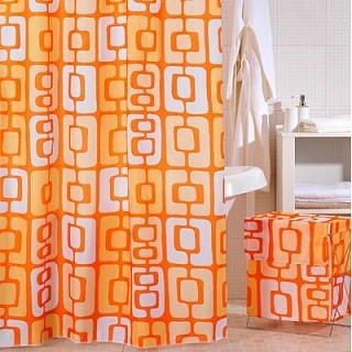 Штора для ванной комнаты, IDDIS, 200*240 см, полиэстер, Orange Toffee  280P24RI11 