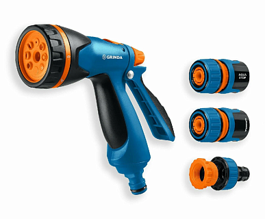 Набор поливочный GRINDA B-812, питолет В-8,конектор 1/2, конектор 1/2 автостоп, адаптер 1/2х3/4 PROLine(429114)(6)