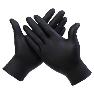 Перчатки нитриловые размер L  Black (50пар)   АКЦИЯ