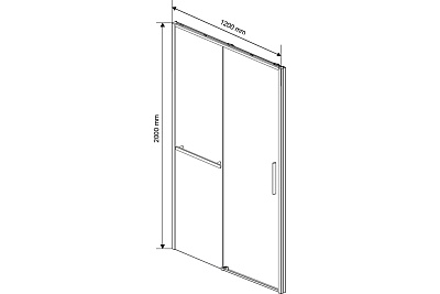 Дверь для душа VINCEA Slim Soft 1,2 м хром/прозрачное 6мм Easy Clean VDS-1SS120CL