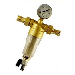 Фильтр с манометром 1/2" для холодной воды стекло (JC152/GH151)  VIEIR (10шт) 