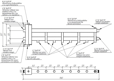 Балансир. коллектор BM-100-5D (10050 11)  (до 100 кВт, подкл. котла G 1??, 4+1 контура G 1?)