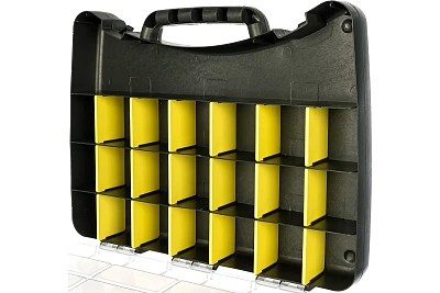 Ящик для крепежа органайзер , с защелкой 12" 300х225х45 мм (65651)