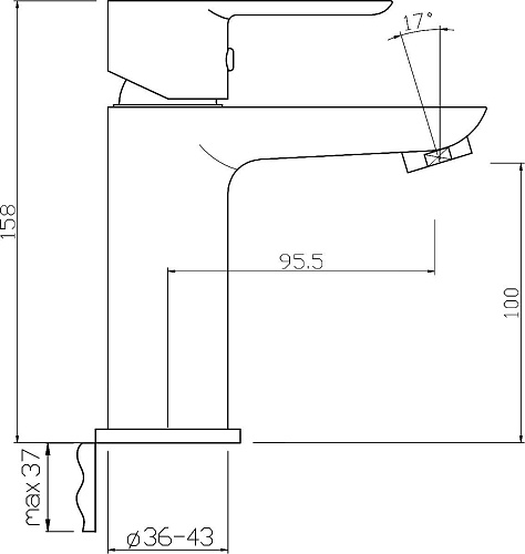 Смеситель д/умывальника OLIMP d35 белый/хром 3504 ARGO 43491 ВЫГОДА!!