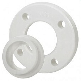 Фланец с фальцевым буртом ПП 90 серый (26)  ТЕВО (по стали 80мм)